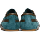 Dries Van Noten Blue & Brown Suede Sneakers