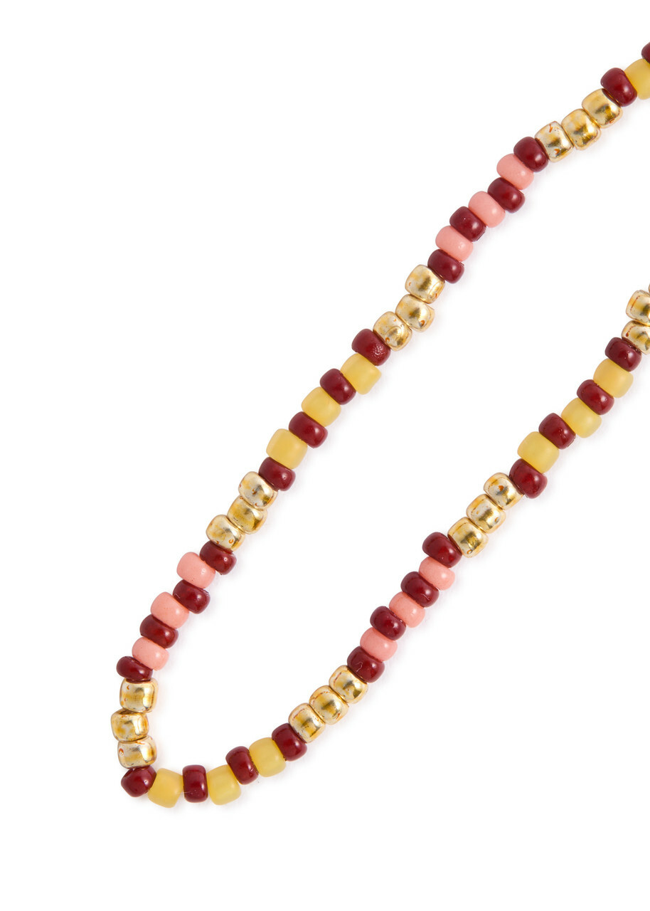 Anni LU Bundoran 18kt Gold-plated Beaded Bracelet - Red - One Size