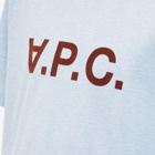A.P.C. Men's VPC Logo T-Shirt in Washed Indigo