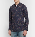 nonnative - Liberty London Dweller Button-Down Collar Printed Cotton-Poplin Shirt - Midnight blue