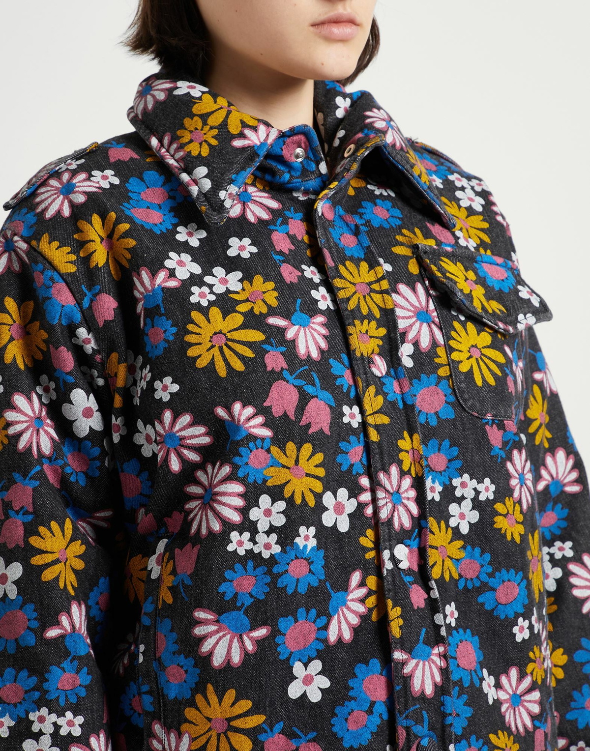 Erl Womens Denim outerwear in Black