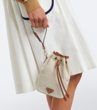 Prada Small canvas and leather pouch