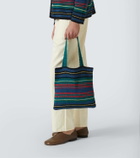 Bode Riverbank striped crochet tote bag