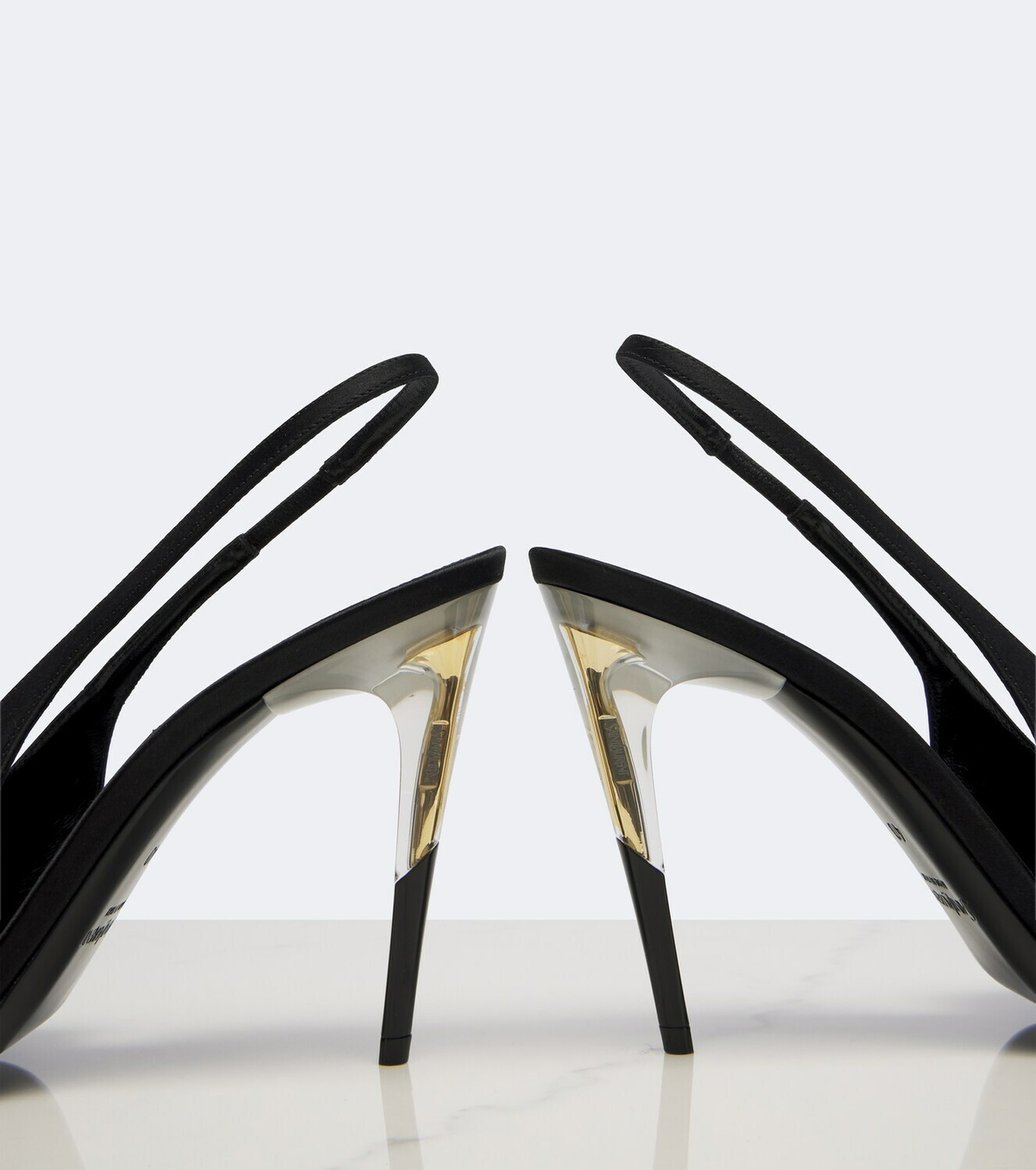 Saint Laurent Goya satin slingback pumps