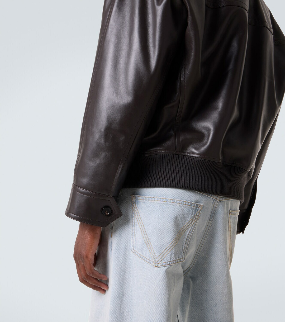 Bottega Veneta Intrecciato leather jacket