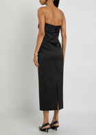 Emilia Wickstead Keeley Strapless Satin Midi Dress Black