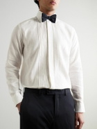 Favourbrook - Pintucked Linen Tuxedo Shirt - White