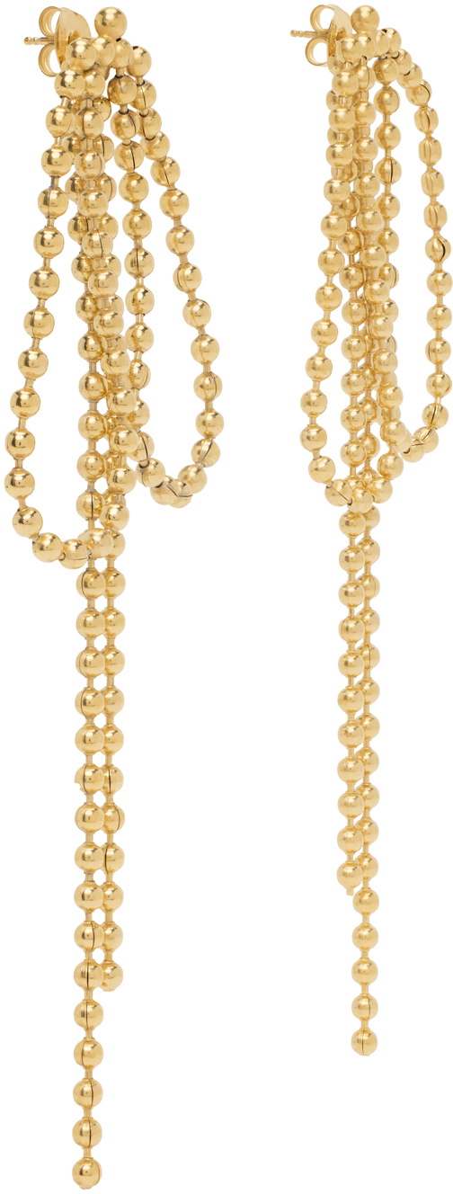 HUGO KREIT Gold Loose Bow Earrings