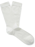SUNSPEL - Stretch Cotton-Blend Socks - White
