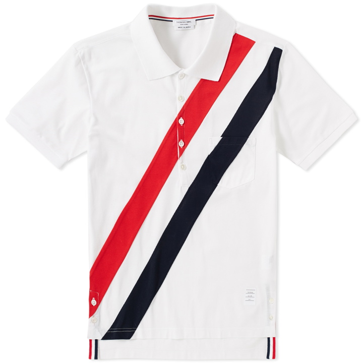 Photo: Thom Browne Diagonal Stripe Polo