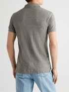 Polo Ralph Lauren - Slim-Fit Mélange Cotton-Piqué Polo Shirt - Gray