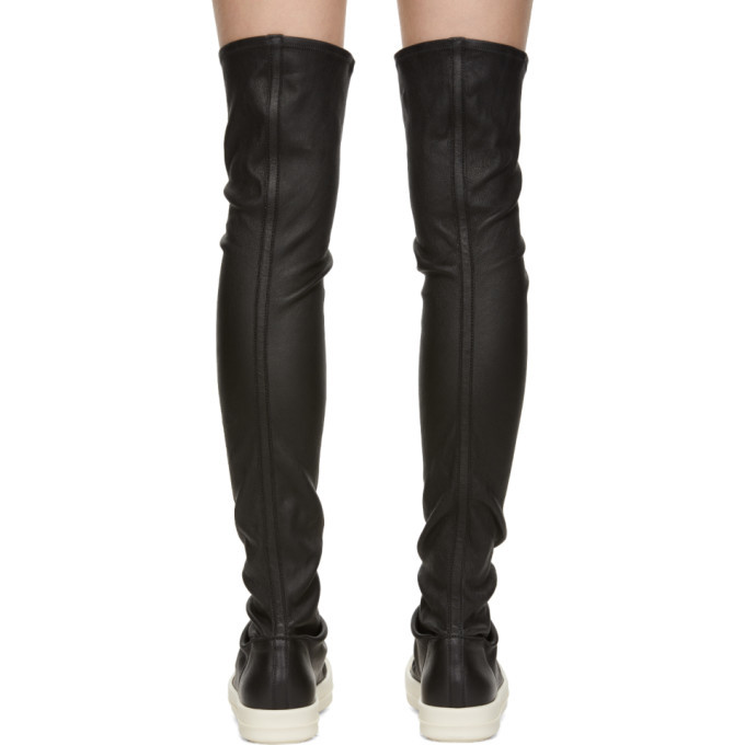 Rick Owens Black Stocking Sneaker Boots