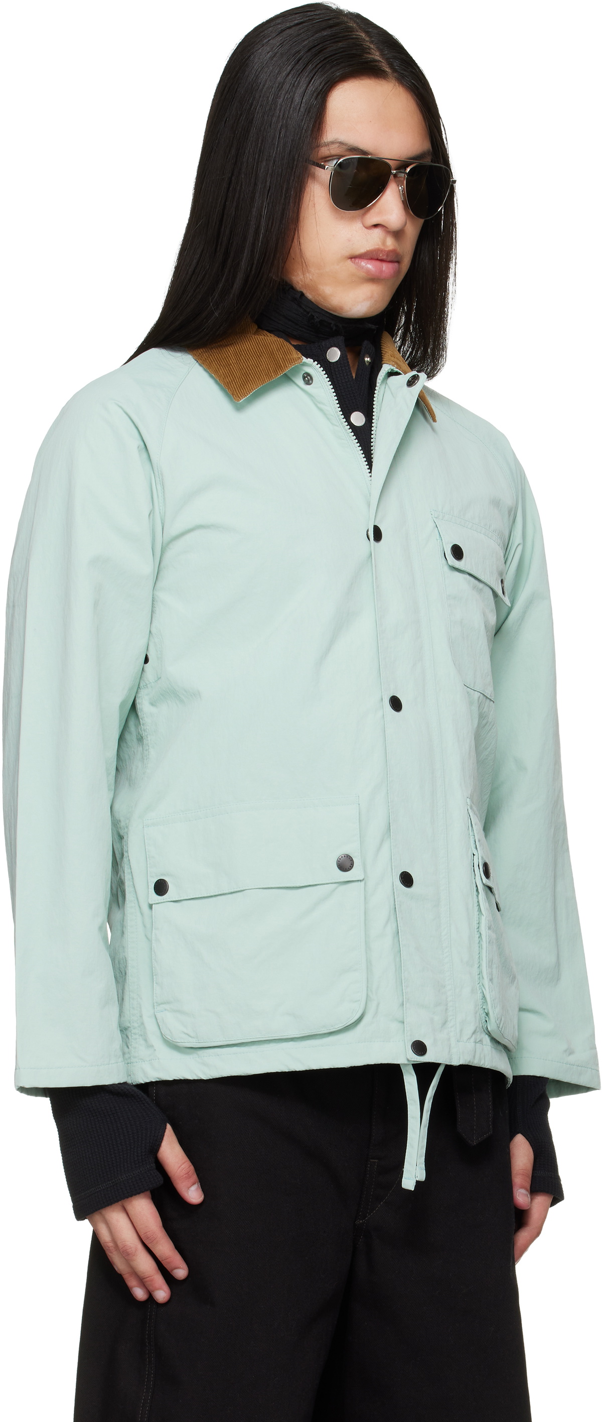 Barbour Blue Modified Solway Showerproof Jacket