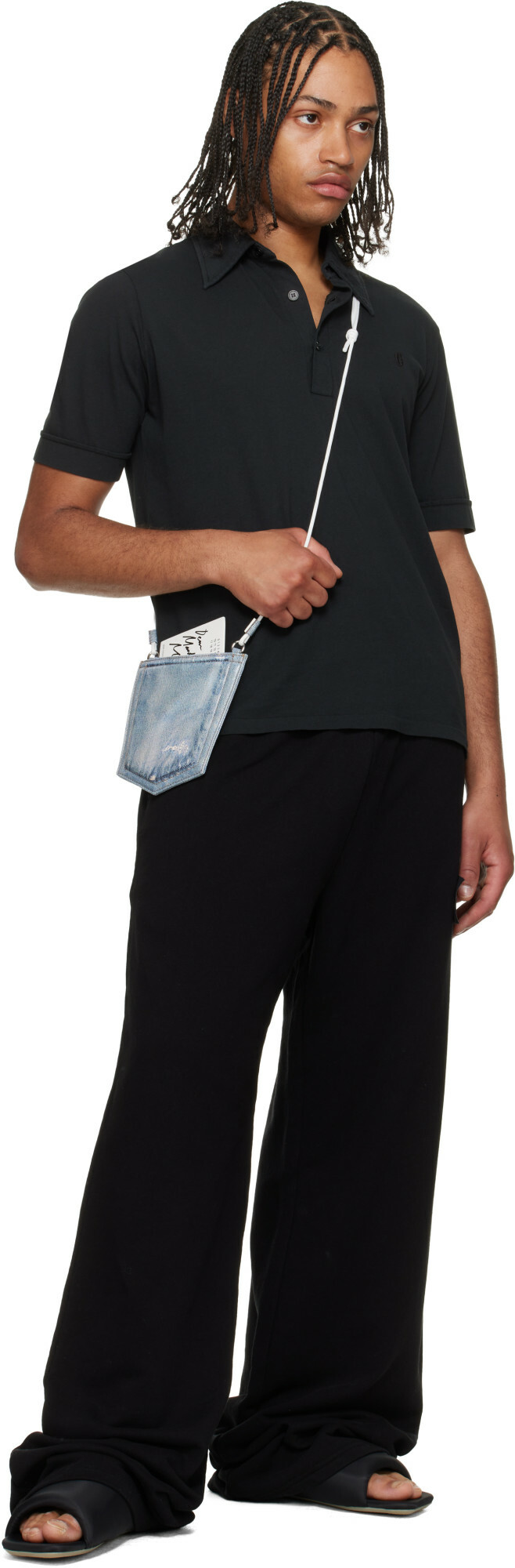 MM6 Maison Margiela Blue Denim Pocket Pouch