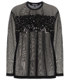 Junya Watanabe - Sequined mesh top