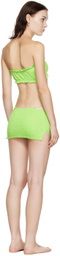 RoomSERVICE888 SSENSE Exclusive Green Three-Piece Bikini