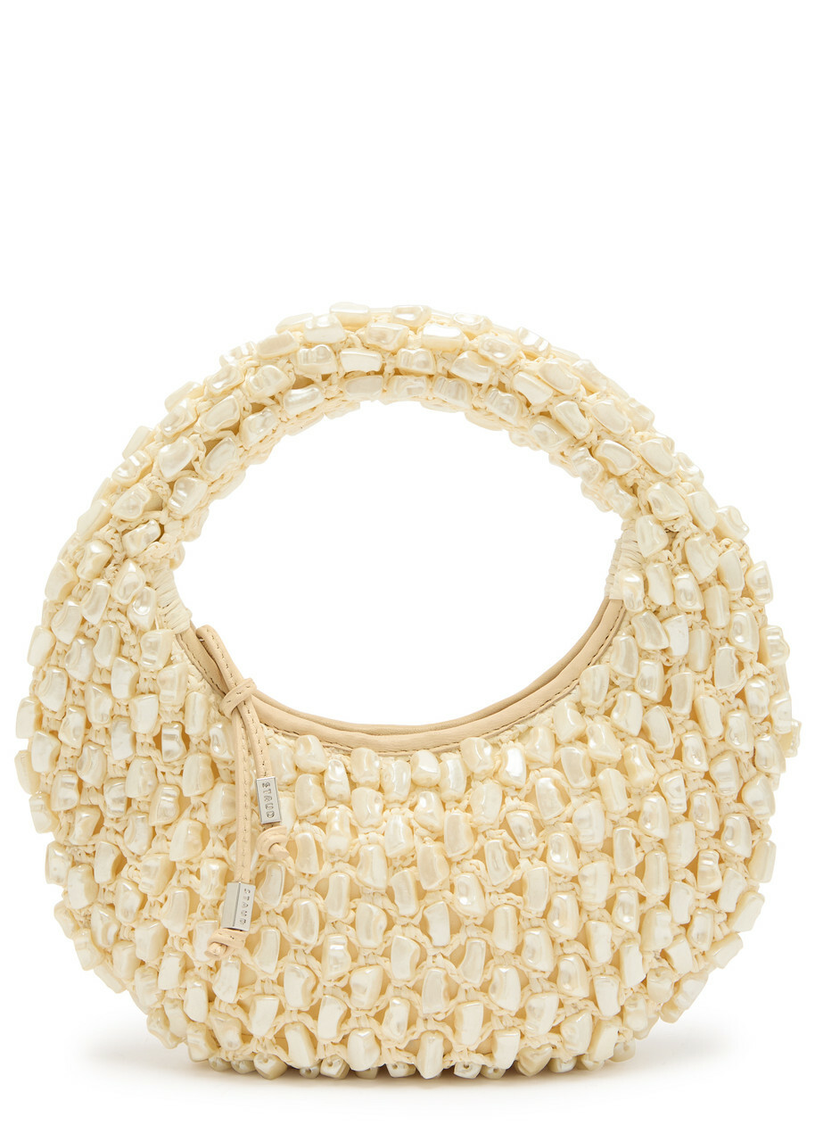 Staud Off-White Harlow Faux Fur Bag Staud