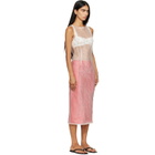 RESCHA SSENSE Exclusive Pink Dharee Transparent Midi Dress