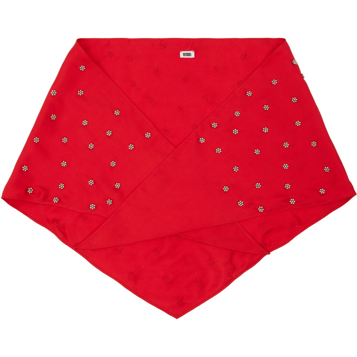 Photo: RESCHA SSENSE Exclusive Red Dolly Scarf