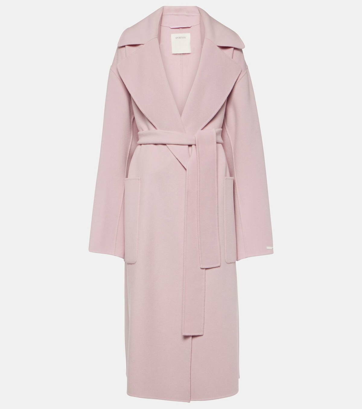週末セール❣️SPORTMAX ピンク ロングコート Sportmax Polka wool wrap coat Sportmax