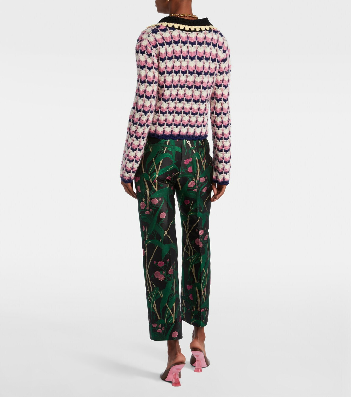 La DoubleJ Picket wool-blend polo sweater
