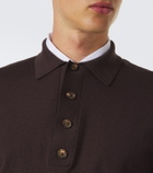 Eleventy Cotton and cashmere polo sweater
