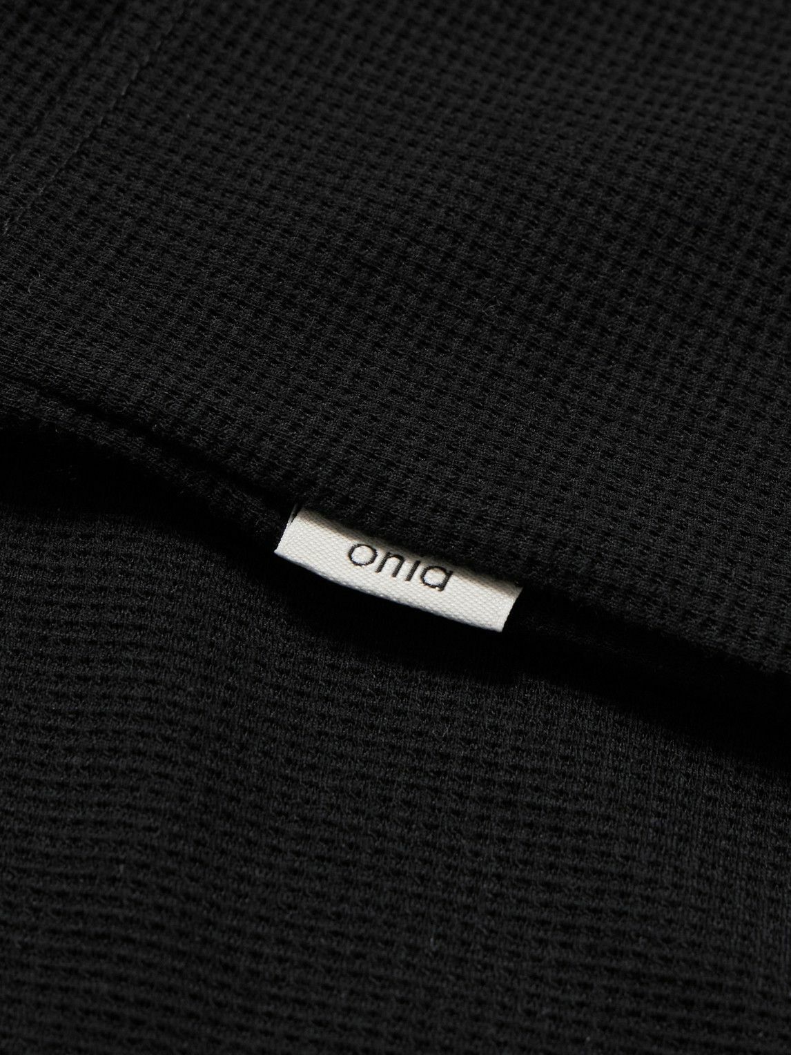 Onia - Waffle-Knit T-Shirt - Black