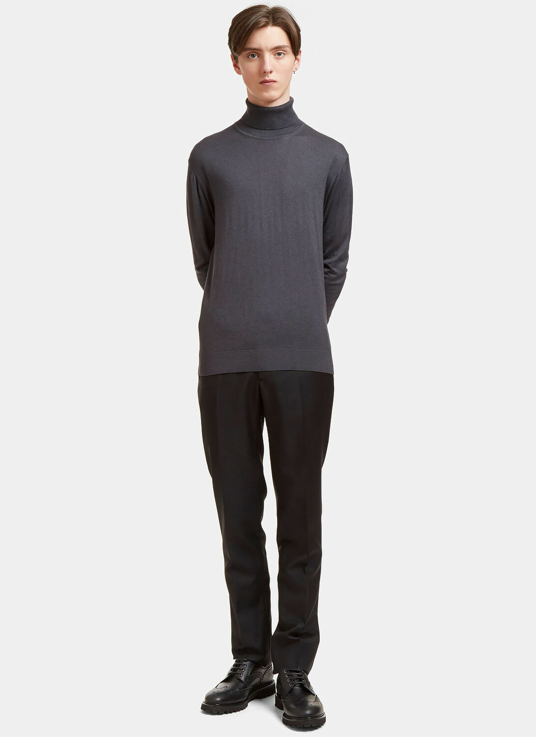 Aiezen Ribbed Roll Neck Sweater