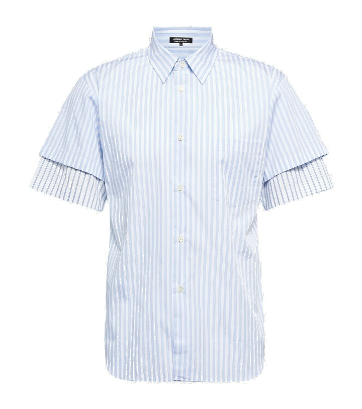 Photo: Comme des Garçons Homme Deux Striped cotton twill shirt