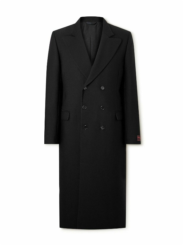 Photo: Raf Simons - Double-Breasted Wool-Blend Coat - Black