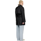 Burberry Black Mid-length Nylon Leadenham Trench Coat