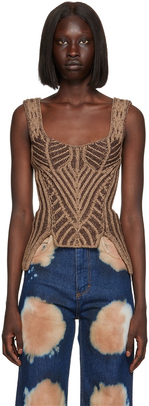 Photo: Paolina Russo Brown Warrior Corset Tank Top