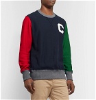 Todd Snyder Champion - Logo-Appliquéd Colour-Block Loopback Cotton-Jersey Sweatshirt - Navy
