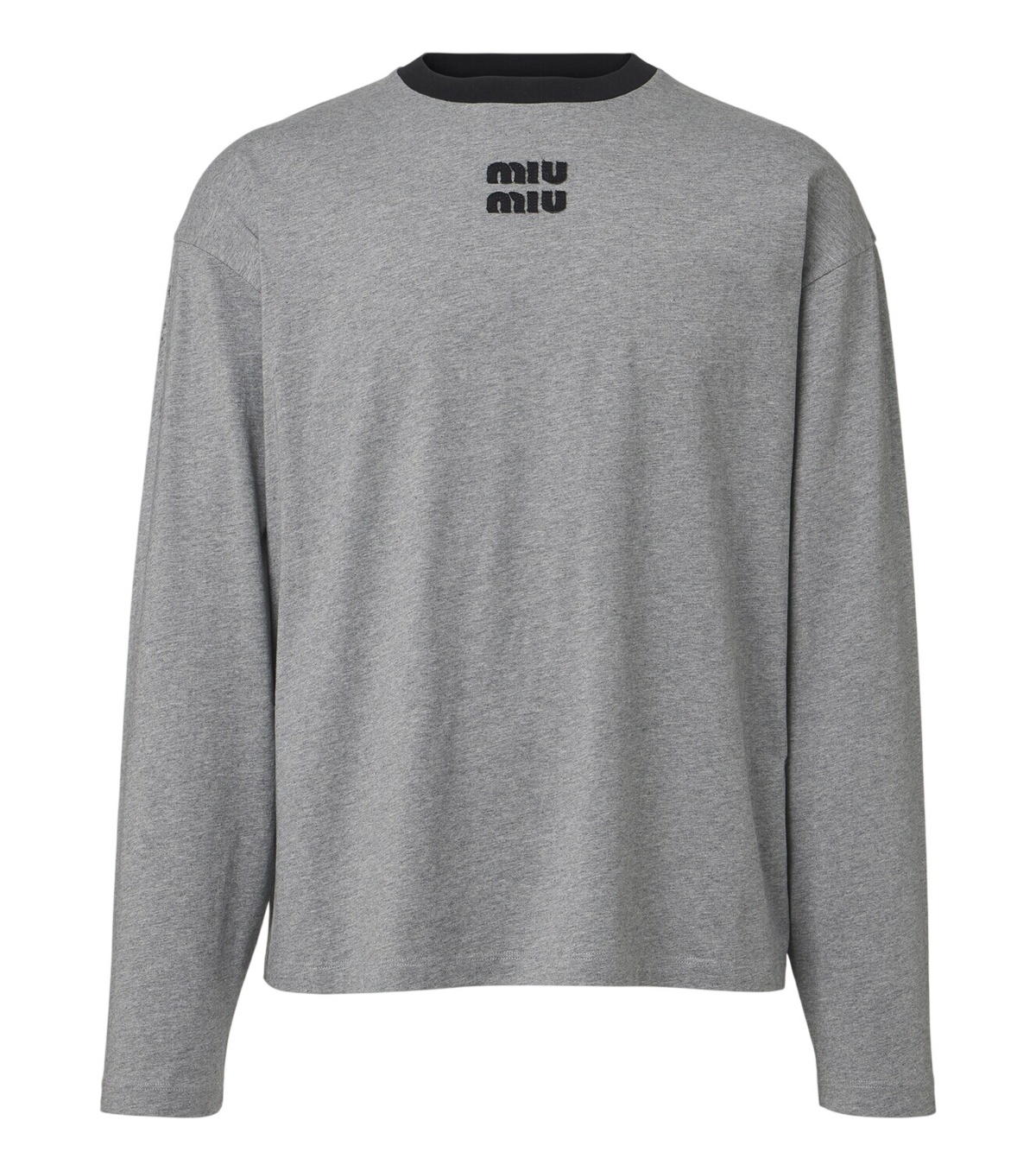 Miu Miu Striped cotton jersey jacquard T-shirt Miu Miu