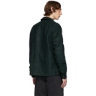 Schnaydermans Black and Green Boucle Zipshirt Jacket
