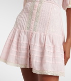 Rixo Dove embroidered cotton voile minidress