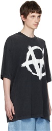 VETEMENTS Black Reverse Anarchy T-Shirt