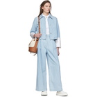 Loewe Blue Embroidered Cuffs Denim Jacket