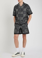 Amiri Checked Silk Shirt Black