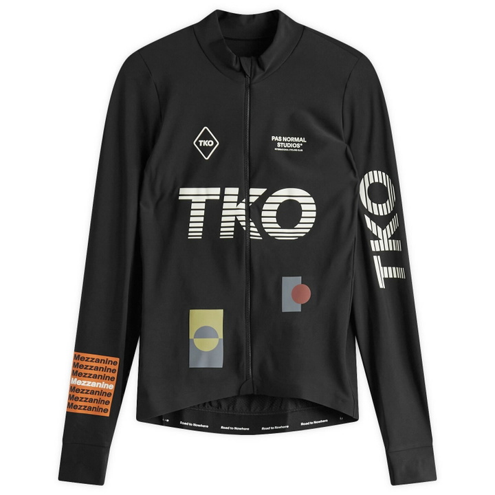Photo: Pas Normal Studios Men's T.K.O. Mechanism Long Sleeve Jersey in Black