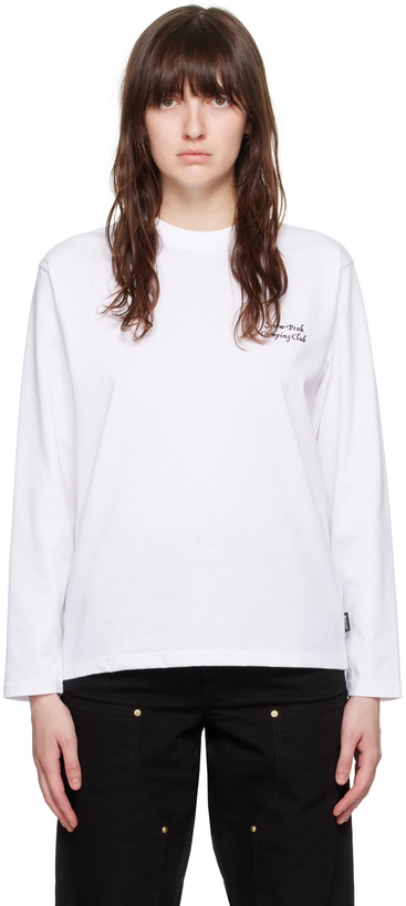 Photo: Snow Peak White 'Snow Peak Camping Club' Long Sleeve T-Shirt