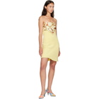 Versace Yellow Silk Crêpe Marocaine Strapless Minidress