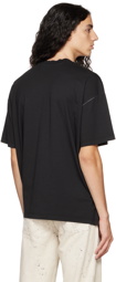 MSGM Black Embroidered T-Shirt