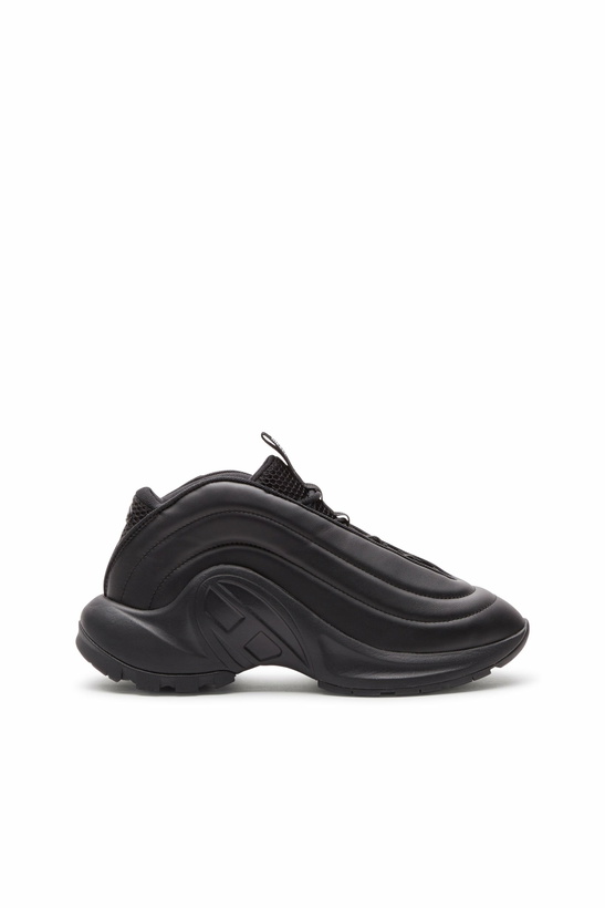 Photo: Diesel S-D-Runner X-Slip-on sneakers with matte Oval D instep - Sneakers - Unisex - Black