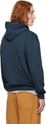 Maison Kitsuné Navy Bold Fox Head Patch Comfort Hoodie