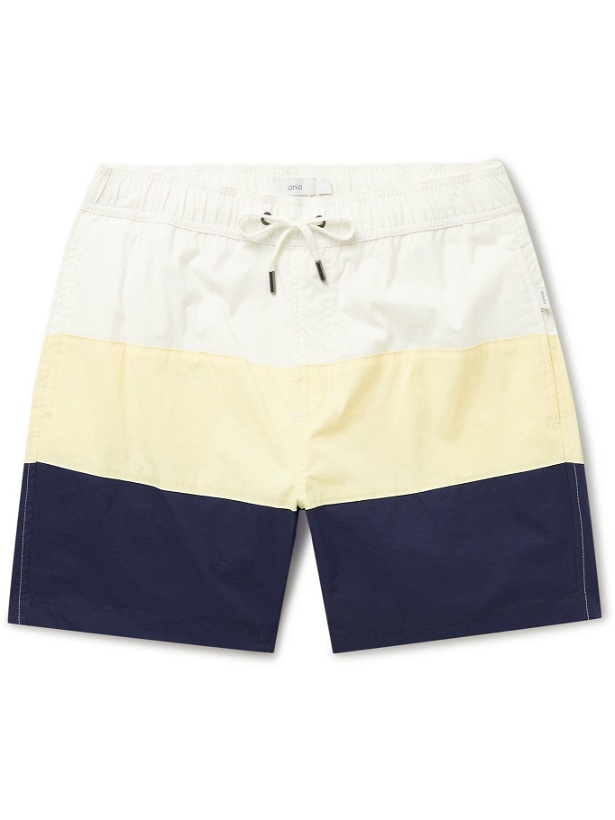 Photo: Onia - Lahaina Mid-Length Colour-Block Swim Shorts - Multi