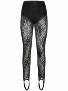 GIUSEPPE DI MORABITO - Laize Stretch Lace Leggings W/stirrups