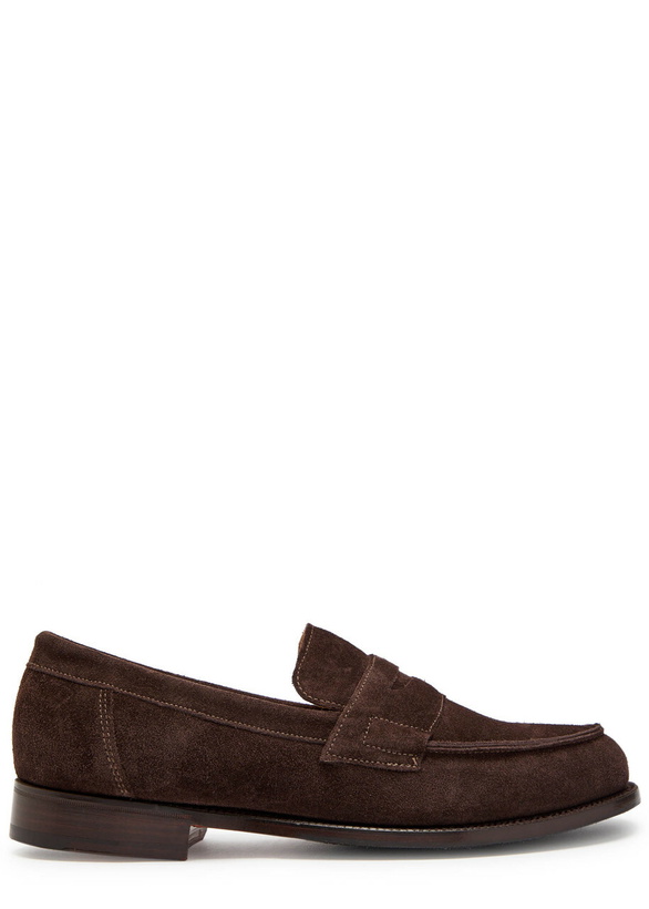 Photo: Grenson Epsom Suede Loafers Brown