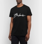 Balmain - Logo-Appliquéd Cotton-Jersey T-Shirt - Black