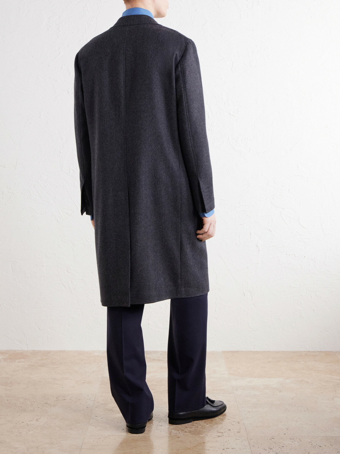 Rubinacci - Herringbone Virgin Wool Coat - Gray